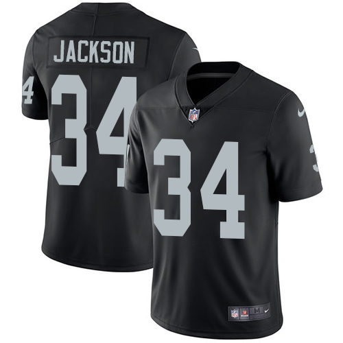 Nike Raiders #34 Bo Jackson Black Team Color Men's Stitched NFL Vapor Untouchable Limited Jersey - Click Image to Close